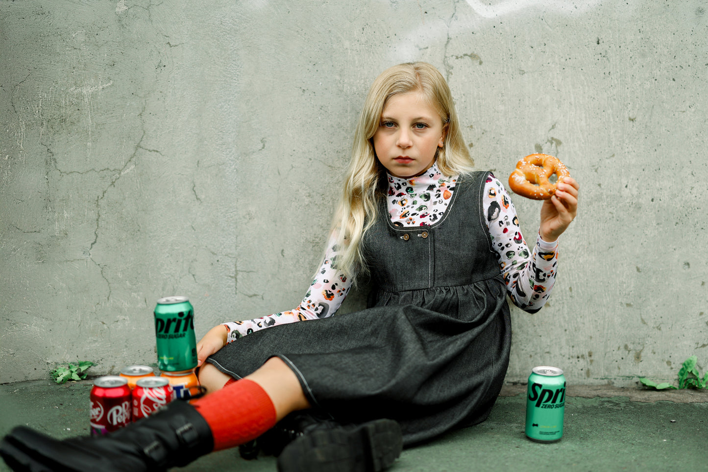 Black Denim Girls Dress
