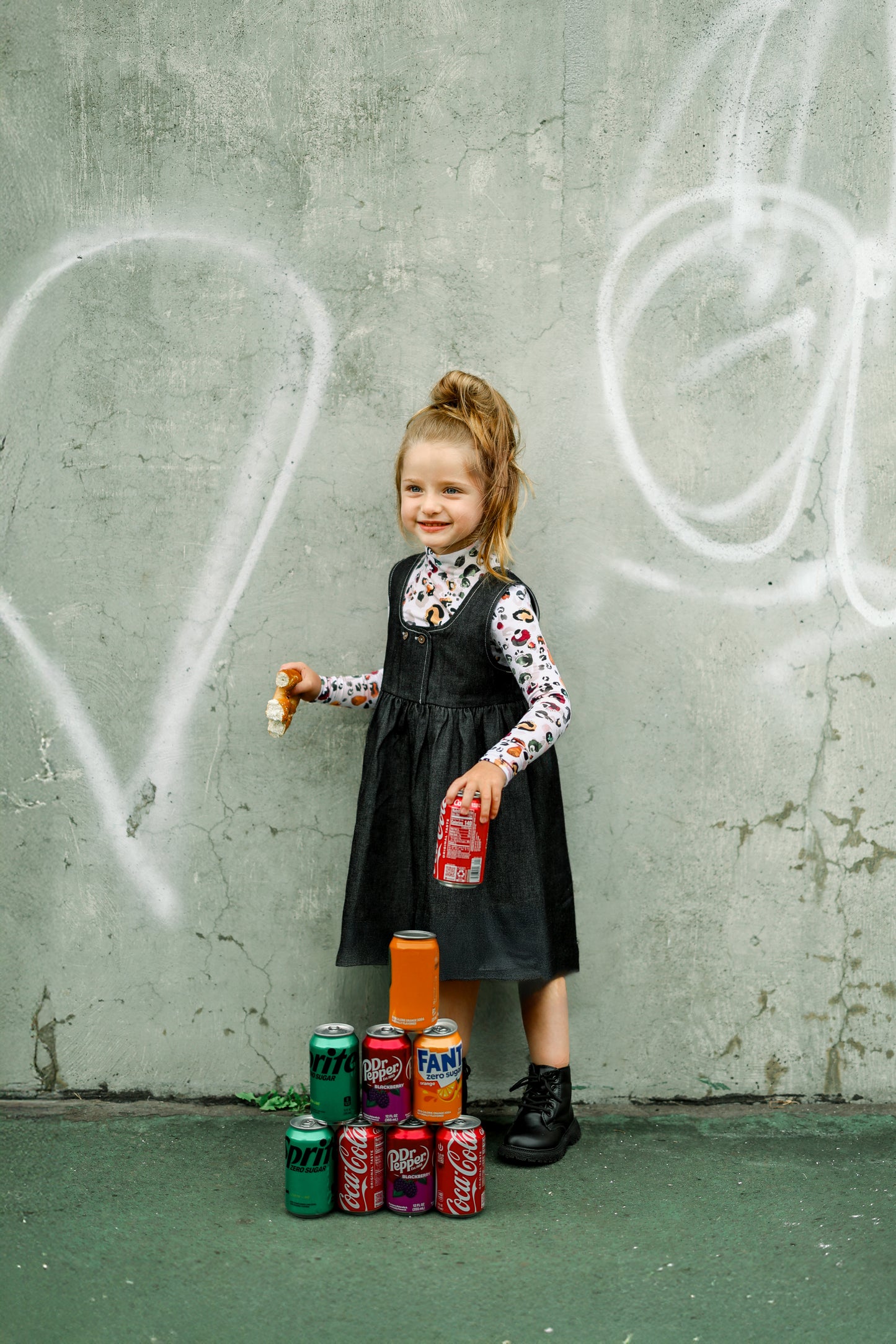 Black Denim Girls Dress