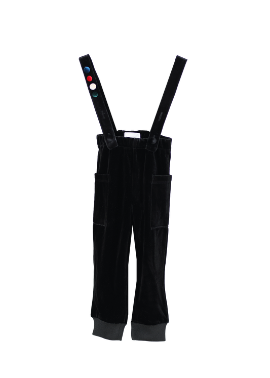 Black Velvet Baby Boy Romper