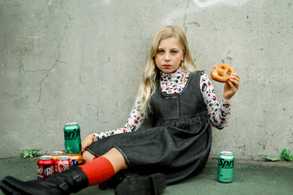 Black Denim Girls Dress