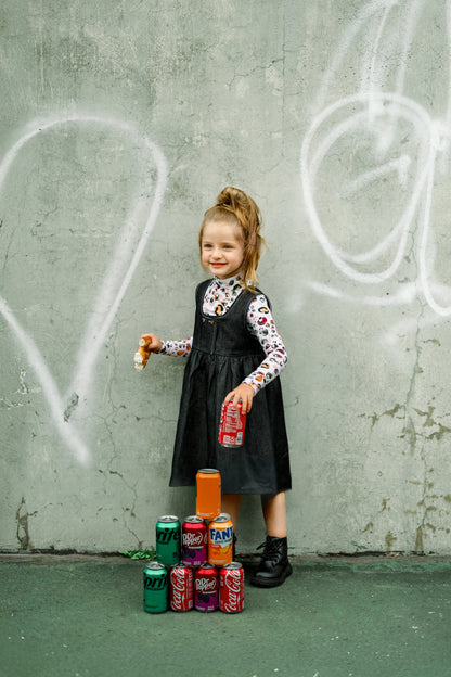 Black Denim Girls Dress