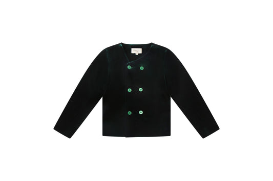 Green Velvet Boys Jacket