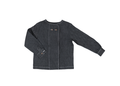 Black Denim Boys Top